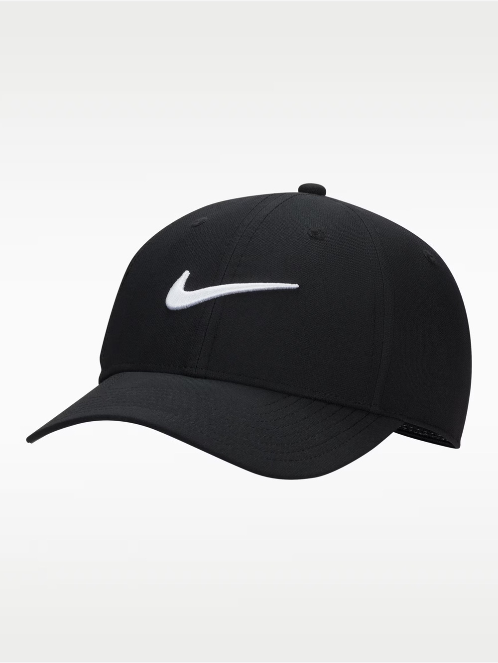 Nike Black Cap with White Swoosh Logo